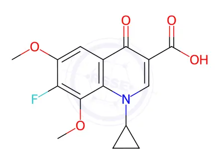Chemical structure of Moxifloxacin Impurity 09