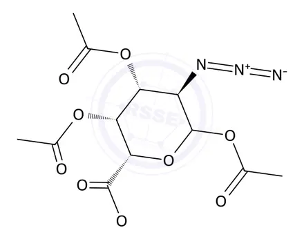 Chemical structure of 2-Azido-2-deoxy-D-galacturonate 1,3,4-Triacetate Methyl Ester