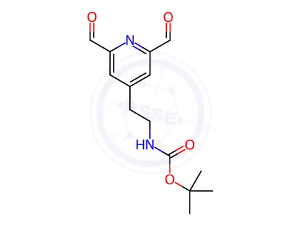 Chemical structure of tert-Butyl (2-(2,6-diformylpyridin-4-yl)ethyl)carbamate