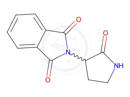 Chemical structure of 2-(2-oxopyrrolidin-3-yl)isoindoline-1,3-dione
