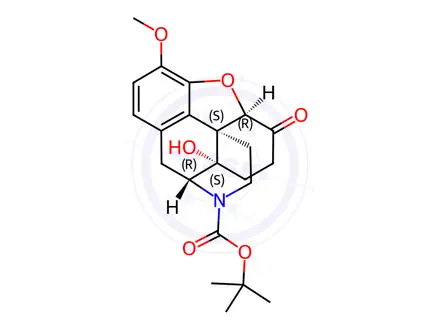 Chemical structure of (5a)-4,5-Epoxy-14-hydroxy-3-methoxy-6-oxomorphinan-17-carboxylic Acid 1,1-Dimethylethyl Ester