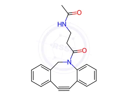 Chemical structure of N-[3-(11,12-Didehydrodibenz[b,f]azocin-5(6H)-yl)-3-oxopropyl]acetamide
