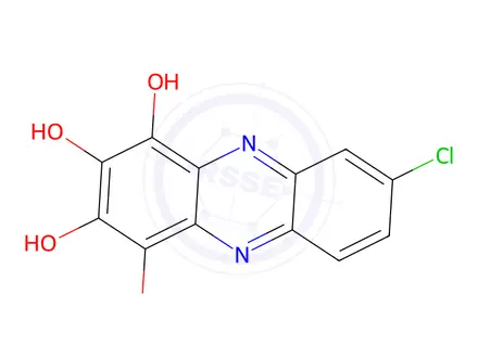 Chemical structure of 7-Chloro-1,2,3,4-tetrahydroxyphenazine