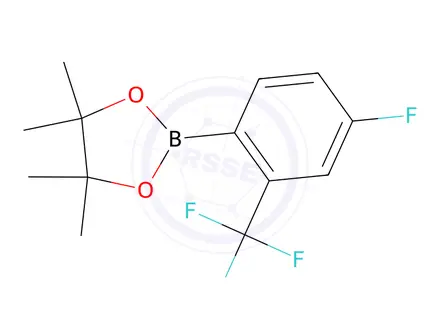 Chemical structure of 4-Fluoro-2-(Trifluoromethyl)Phenylboronic Acid Pinacol Ester