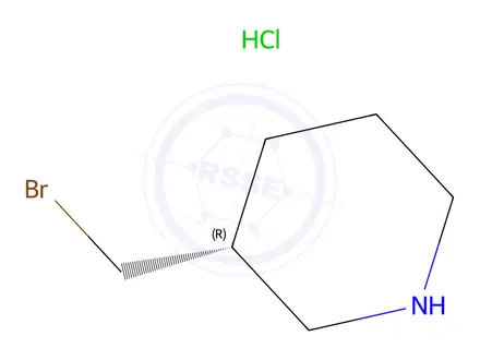 Chemical structure of (R)-3-(bromomethyl)piperidine hydrochloride