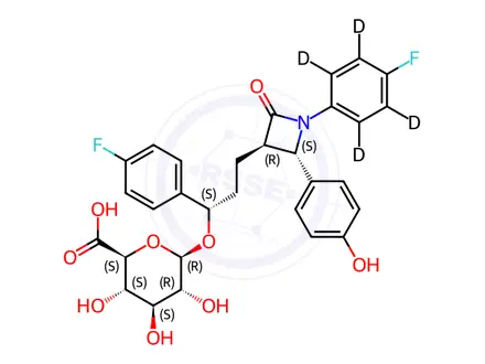 Chemical structure of Ezetimibe Hydroxy-d4 β-D-Glucuronide