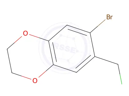 Chemical structure of 6-Bromo-7-(chloromethyl)-2,3-dihydro-1,4-benzodioxine