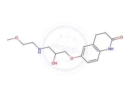 Chemical structure of 6-{2-hydroxy-3-[(2-methoxyethyl)amino]propoxy}-1,2,3,4-tetrahydroquinolin-2-one