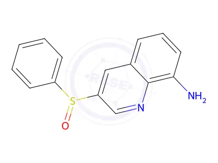 Chemical structure of 3-(Benzenesulfinyl)quinolin-8-amine