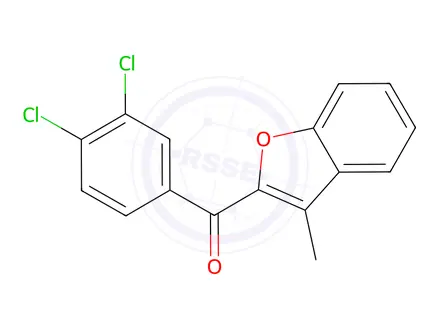 Chemical structure of (3,4-Dichlorophenyl)(3-methyl-1-benzofuran-2-yl)methanone