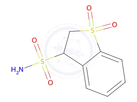 Chemical structure of 1,1-Dioxo-2,3-dihydro-1lambda6-benzothiophene-3-sulfonamide