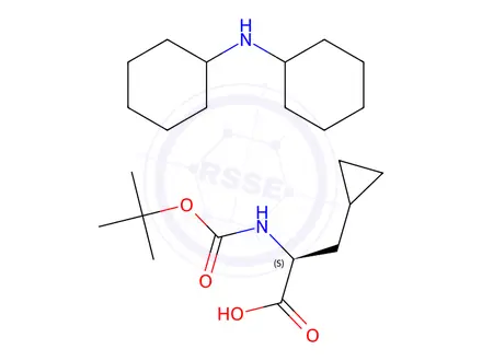 Chemical structure of Boc-β-cyclopropyl-Ala-OH · DCHA