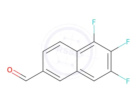 Chemical structure of 2-Naphthalenecarboxaldehyde, 5,6,7-trifluoro-
