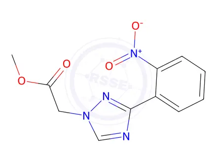 Chemical structure of Methyl 2-(3-(2-nitrophenyl)-1H-1,2,4-triazol-1-yl)acetate