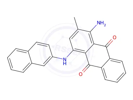 Chemical structure of 1-Amino-2-methyl-4-(naphthalen-2-ylamino)anthracene-9,10-dione