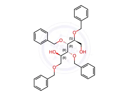 Chemical structure of 1,3,4,5-Tetra-O-benzyl-D-glucitol
