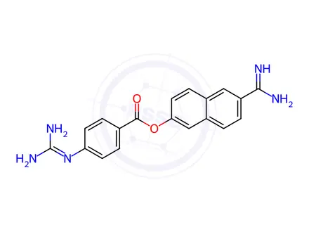 Chemical structure of Nafamostat