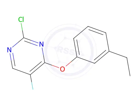 Chemical structure of 2-Chloro-4-(3-ethylphenoxy)-5-fluoropyrimidine