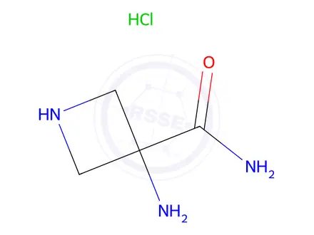 Chemical structure of 3-Aminoazetidine-3-carboxamide hydrochloride