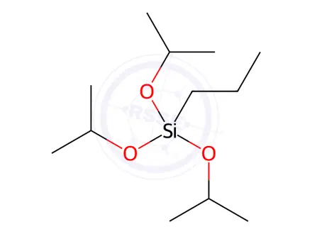 Chemical structure of tris(1-methylethoxy)propylsilane
