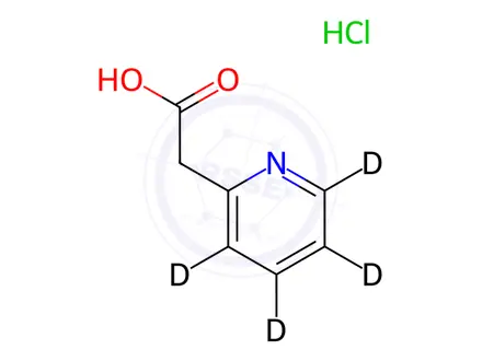 Chemical structure of 2-Pyridyl Acetic Acid D4 HCI