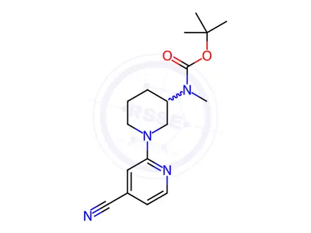 Chemical structure of tert-Butyl (1-(4-cyanopyridin-2-yl)piperidin-3-yl)(methyl)carbamate