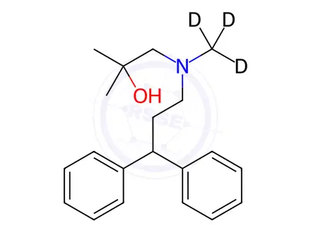 Chemical structure of 1-[(3,3-Diphenylpropyl)methylamino]-2-methyl-2-propanol-d3