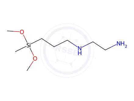 Chemical structure of N-(2-Aminoethyl)-3-aminopropylmethyldimethoxysilane