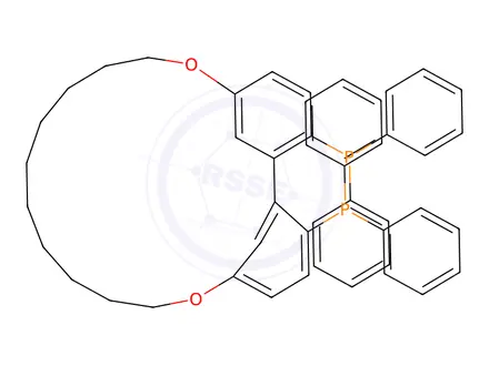 Chemical structure of 16,26-Bis(diphenylphosphanyl)-3,14-dioxa-1,2(1,3)-dibenzenacyclotetradecaphane