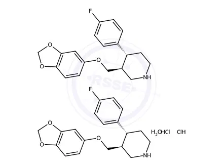 Chemical structure of Paroxetine hydrochloride hemihydrate