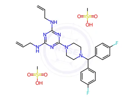Chemical structure of Almitrine Bismesylate