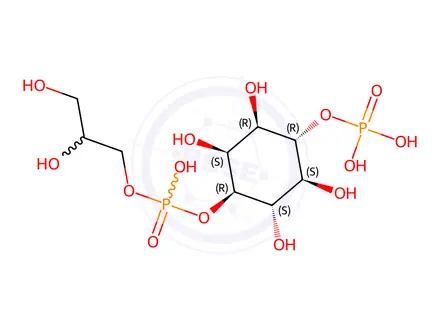 Chemical structure of Myo-inositol 4-(dihydrogen phosphate) 1-(2,3-dihydroxypropyl hydrogen phosphate)