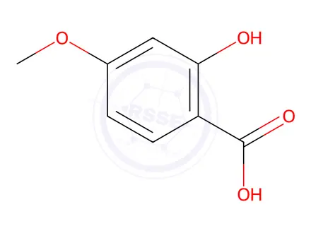 Chemical structure of 4-Methoxysalicylic acid