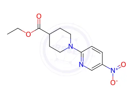 Chemical structure of Ethyl 1-(5-nitro-2-pyridinyl)-4-piperidinecarboxylate