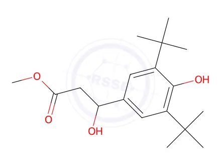 Chemical structure of Methyl 3-(3,5-di-tert-butyl-4-hydroxyphenyl)-3-hydroxypropanoate