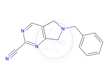 Chemical structure of 6-Benzyl-6,7-dihydro-5H-pyrrolo[3,4-d]pyrimidine-2-carbonitrile