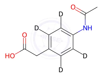 Chemical structure of Actarit-d4