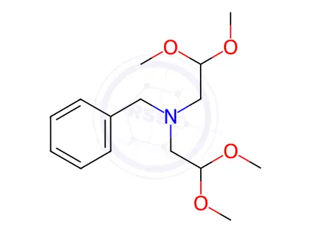 Chemical structure of N,N-bis(2,2-dimethoxyethyl)benzenemethanamine
