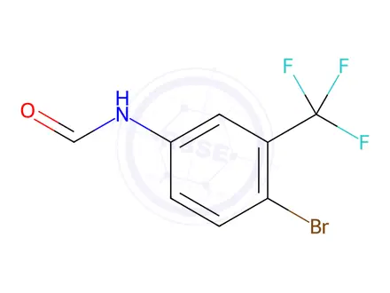 Chemical structure of N-[4-bromo-3-(trifluoromethyl)phenyl]formamide
