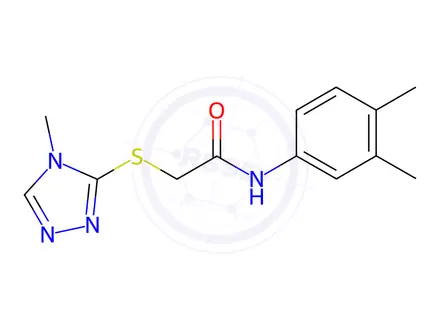 Chemical structure of N-(3,4-Dimethylphenyl)-2-[(4-methyl-4H-1,2,4-triazol-3-yl)sulfanyl]acetamide