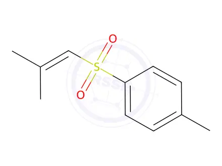 Chemical structure of Benzene, 1-methyl-4-[(2-methyl-1-propen-1-yl)sulfonyl]-
