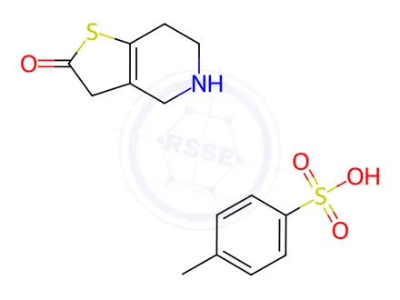 Chemical structure of 5,6,7,7a Tetrahydro-4H-theino-[3,2-c]-pyridone-2 p-toluenesulfonate
