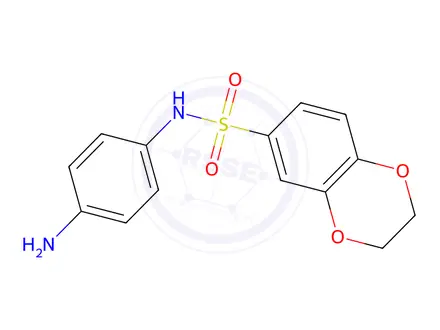 Chemical structure of N-(4-aminophenyl)-2,3-dihydrobenzo[b][1,4]dioxine-6-sulfonamide