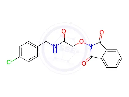 Chemical structure of N-(4-chlorobenzyl)-2-((1,3-dioxoisoindolin-2-yl)oxy)acetamide