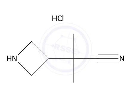Chemical structure of 2-(azetidin-3-yl)-2-methyl-propanenitrile;hydrochloride