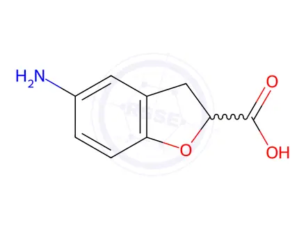 Chemical structure of 5-Amino-2,3-dihydrobenzofuran-2-carboxylic acid
