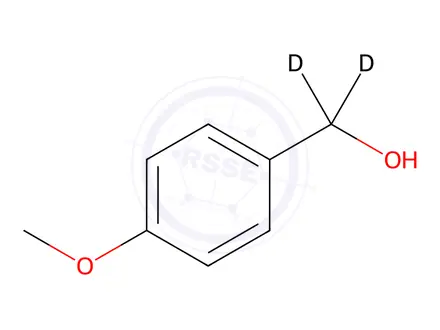 Chemical structure of 4-Methoxybenzyl-a,a-d2-alcohol