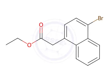 Chemical structure of ethyl 2-(4-bromonaphthalen-1-yl)acetate