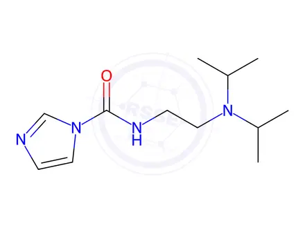 Chemical structure of N-{2-[bis(propan-2-yl)amino]ethyl}-1H-imidazole-1-carboxamide
