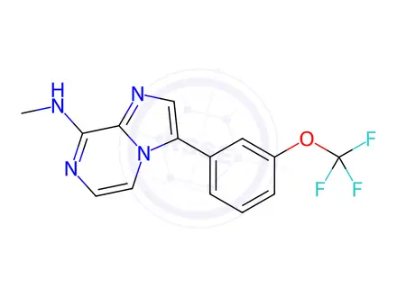 Chemical structure of N-Methyl-3-(3-(trifluoromethoxy)phenyl)imidazo[1,2-a]pyrazin-8-amine